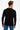 DOUBLE LAYER ROUND NECK MEN'S SWEATER - BLACK