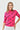 OPTIMISTIC SLOGAN JACQUARD SWEATER - FUCHSIA / BLACK