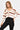 PLAIN KNIT STRIPED CROP CARDIGAN - ECRU / CINAMON