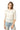 POINTELLE SHOULDER PART FRILL DETAILED ELBOW LENGTH SLEEVE SWEATER - ECRU