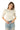 POINTELLE SHOULDER PART FRILL DETAILED ELBOW LENGTH SLEEVE SWEATER - ECRU