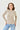 BASIC FINE RIB KNIT SWEATER - BEIGE