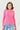 BASIC FINE RIB KNIT SWEATER - FUCHSIA